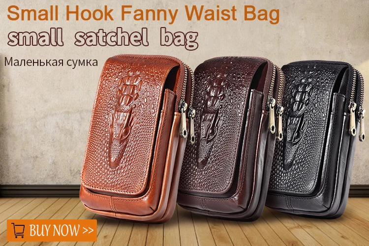 Genuine Leather Men's Waist Fanny Pack Mobile Phone Pouch Soft Cowhide Cross Body Zipper Money Purses Hip Bum Belt Bags For Men