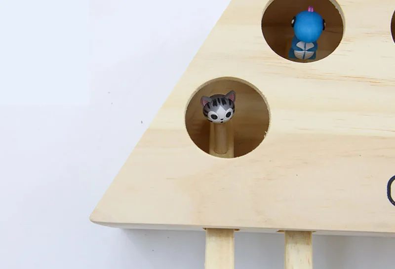 HIPET интерактивные деревянные игрушки для кошек, забавные игрушки для кошек, игрушки для кошек, обучающие игрушки для кошек с 3/5 отверстиями