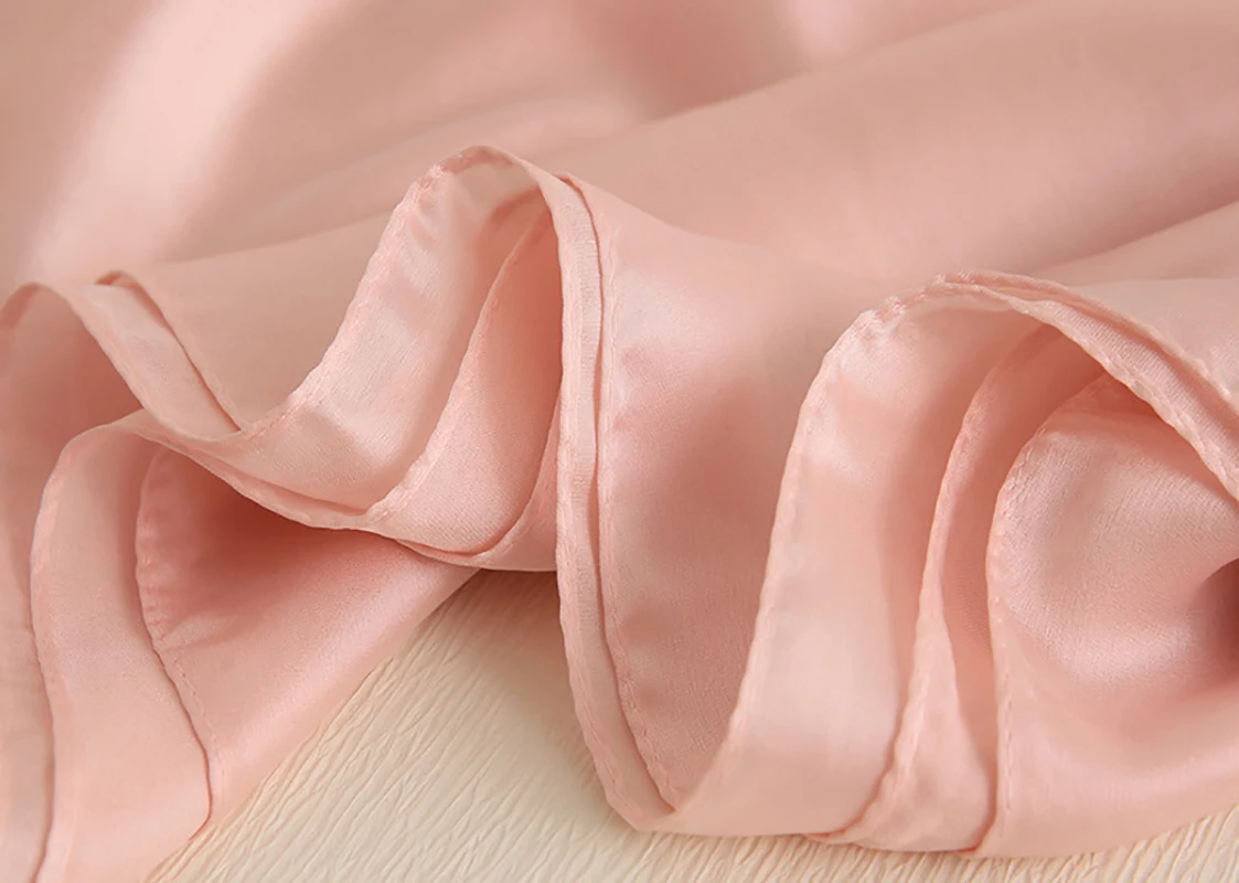 Женский Шелковый квадратный шарф 95*180 см атласные шарфы однотонные шали и