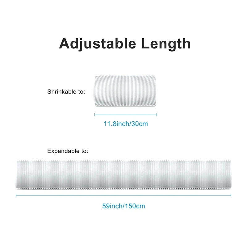 Выхлопной шланг для портативного кондиционера с резьбой против часовой стрелки