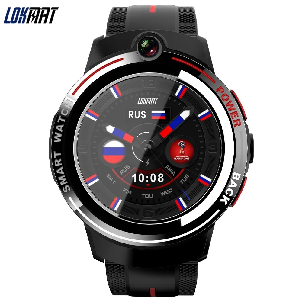 Смарт-часы LOKMAT LET 4G с Sim-картой для мужчин экран 1 39 дюйма AMOLED Wi-Fi GPS-трекер 5 Мп две