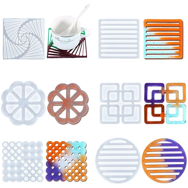 

Irregular Coaster Resin Moulds,Coasters Casting Molds,Silicone Coaster Molds for Making Coasters,Cup Mat,Candle Holder