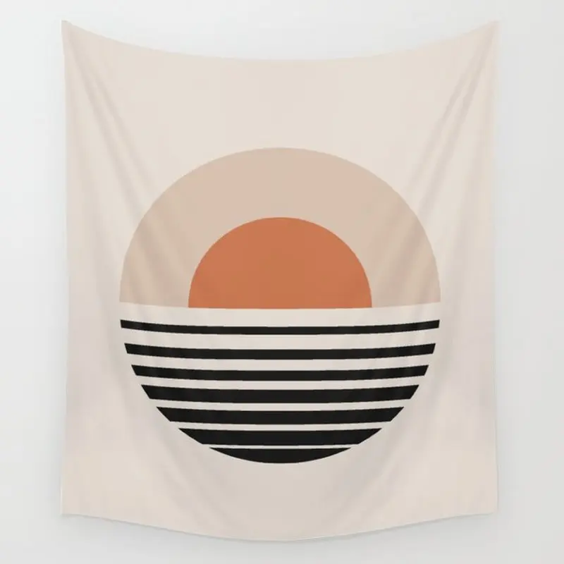 Психоделический закат горы настенный гобелен розовая Гора рассвет Настенный