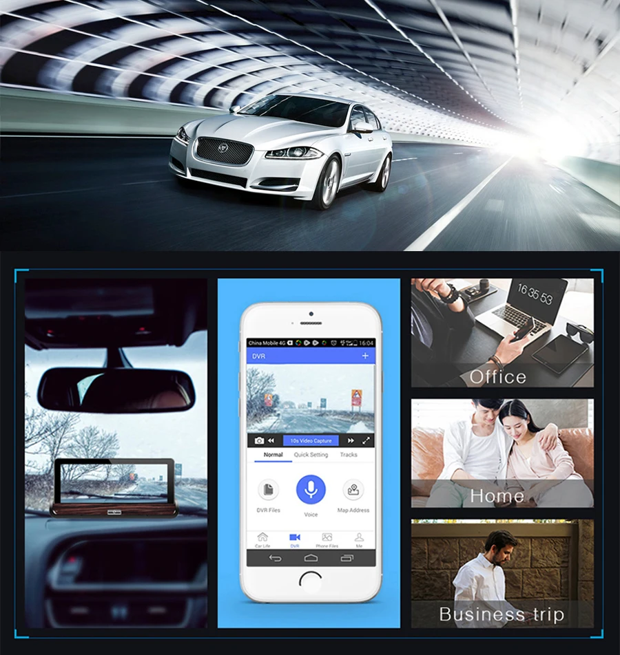 E-ACE Dashcam 3g Автомобильный видеорегистратор gps Навигация 16G авто камера Android 7,0 дюймов зеркало заднего вида FHD 1080P видео рекордер Wifi Bluetooth