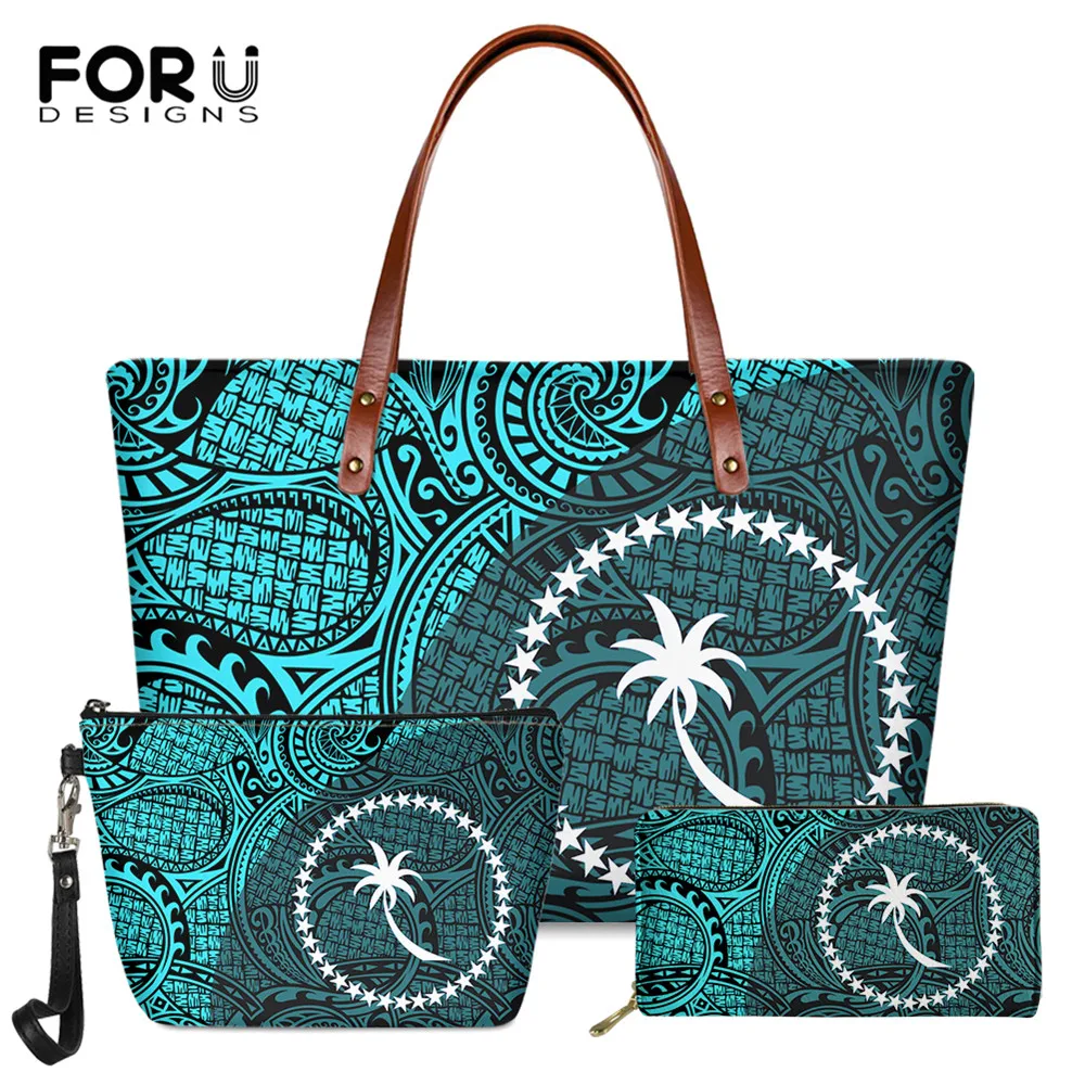 

FORUDESIGNS винтажные женские модные сумки через плечо с флагом Чука и в стиле самоанского племени, женские большие мягкие клатчи и кошельки из п...