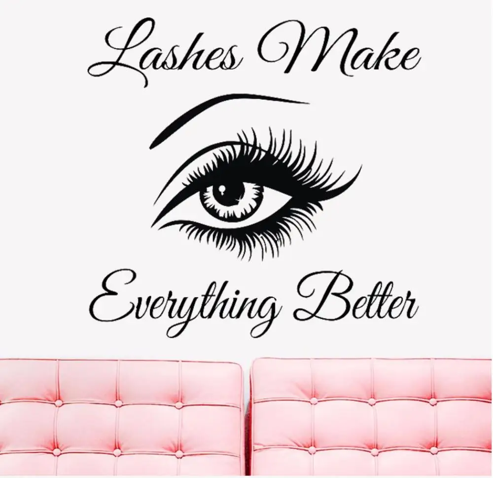 Вдохновляющая виниловая наклейка на окно и стену для макияжа ресницы сделай все