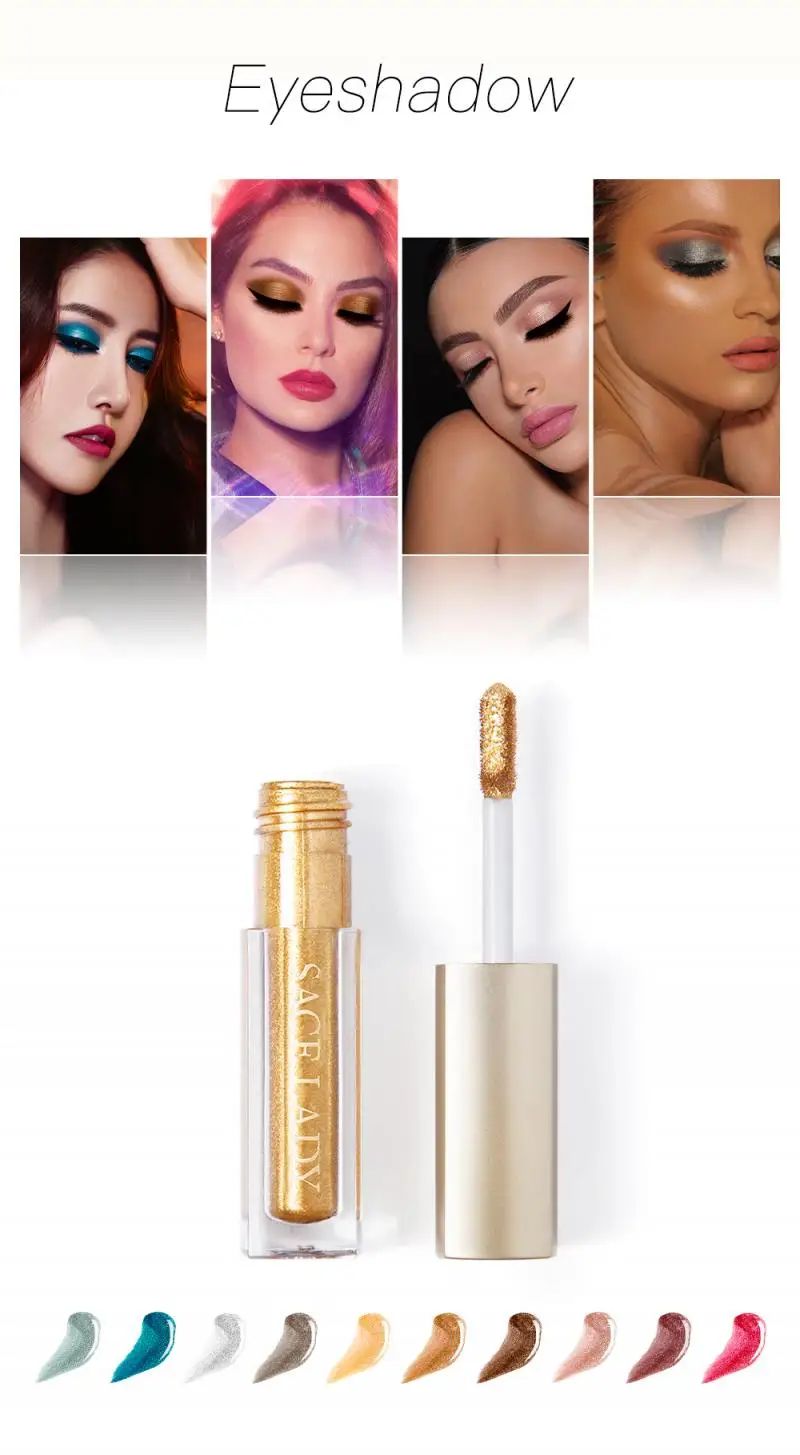 1 шт. металлы осветитель блестящие тени для макияжа жидкие мерцающие век