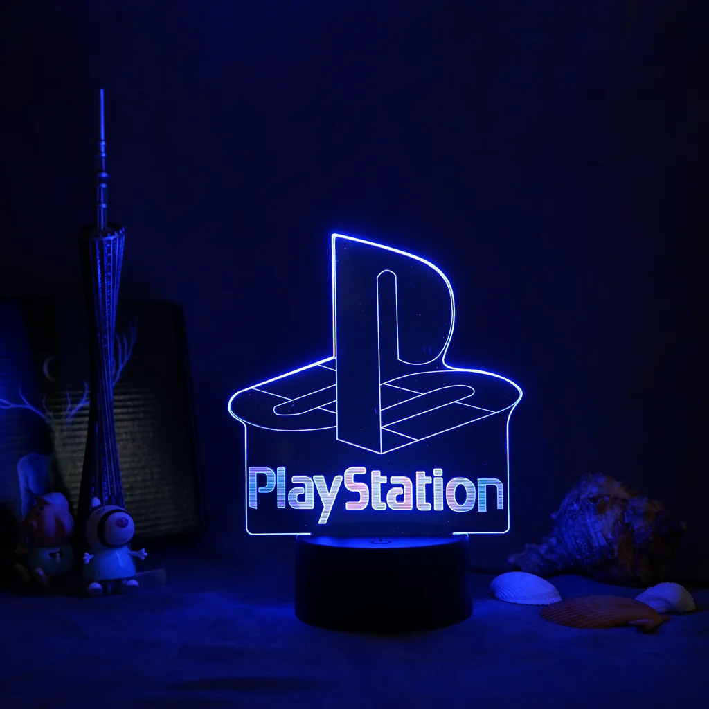 

3D Night Lamp Gaming Room Desk Setup Lighting Decor on the table Game Console Icon Logo Sensor Light for Kids Bedside Gift
