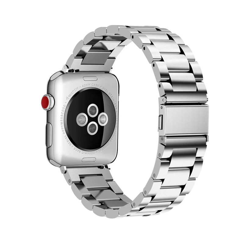 Роскошный ремешок для Apple watch band 44 мм 40 металлический браслет из нержавеющей стали