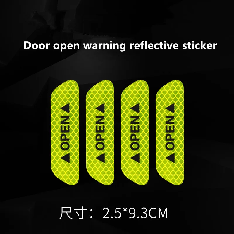 4 шт./компл. светоотражающая лента с предупредительными знаками универсальные