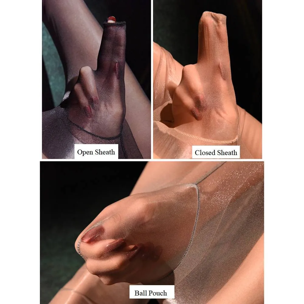 Прозрачные мужские блестящие кружевные колготки нейлоновые чулки с высокой