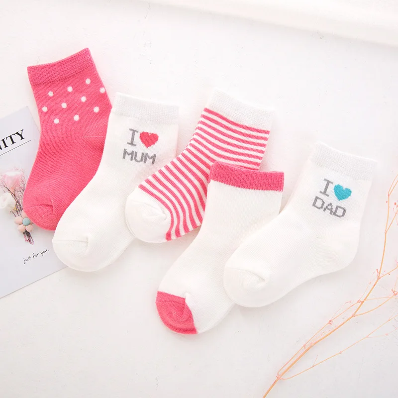 I Love MUM DAD Set High Quality Thicken Comfort Cotton Spring Fall And Winter Newborn Kids Boy Baby Girl Socks | Детская одежда и