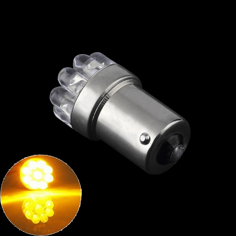 

4PCS 12V DC 1156 BA15S LED Backup Light Car Reverse Bulb Lamp Amber / Yellow