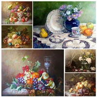 colorful flower and fruit 5d diy full square and round diamond painting embroidery cross stitch kit wall art home decor for gift
