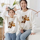 Модная семейная Одинаковая одежда Disney чип и Дейл, лидер продаж, свитшот для родителей и детей в стиле Харадзюку, изысканные Топы