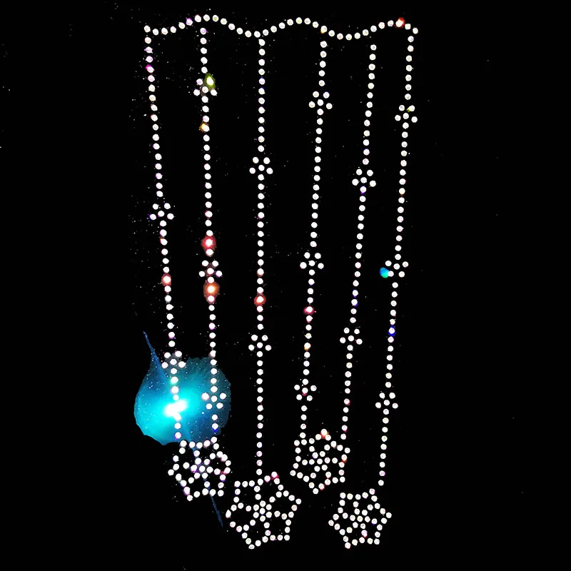 Наклейки в виде рождественских снежинок 2 шт./лот термоклейкие аппликационные