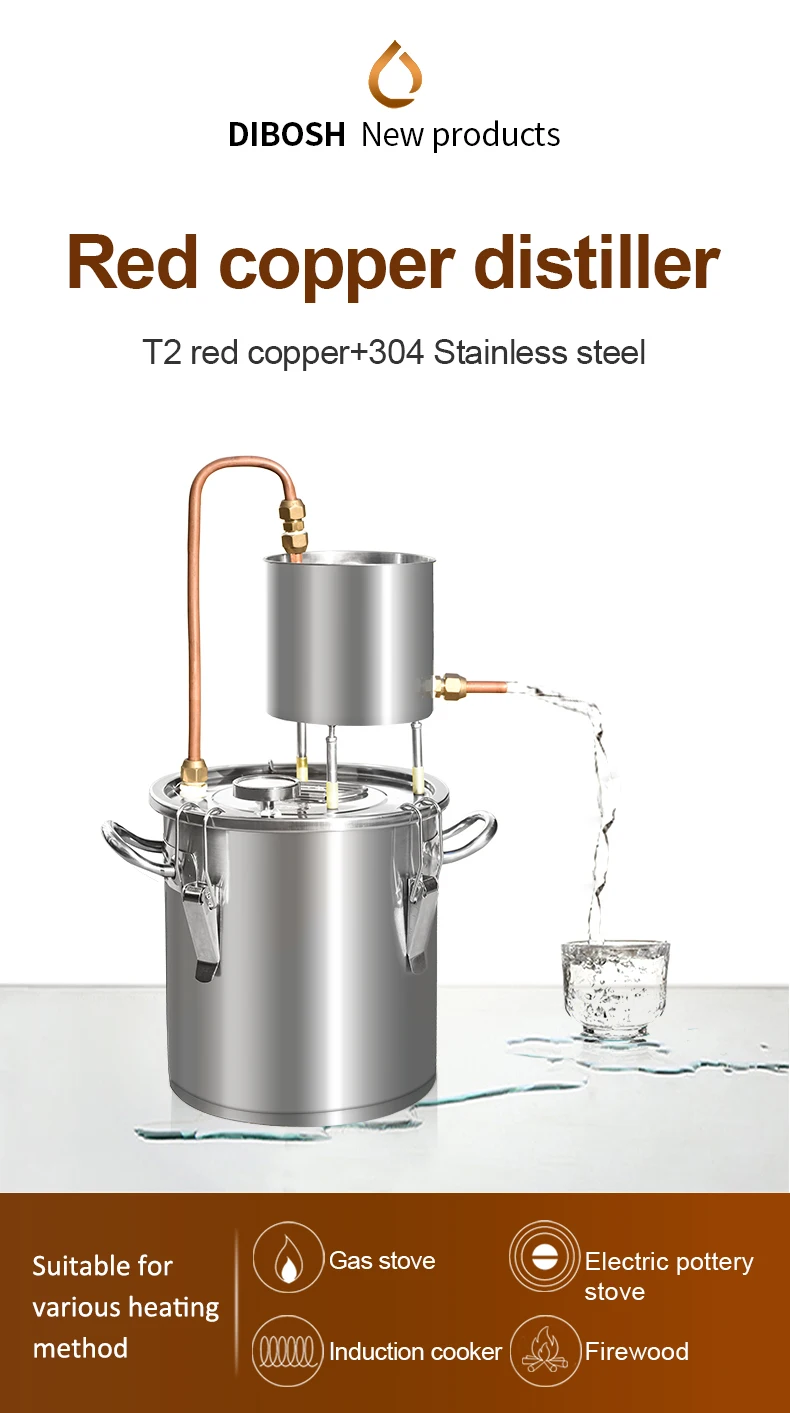 Moonshine Distiller Home Wine DIY Equipment Vodka Whiskey Brandy Alcohol Making Distillation Machine Fermentation barrel
