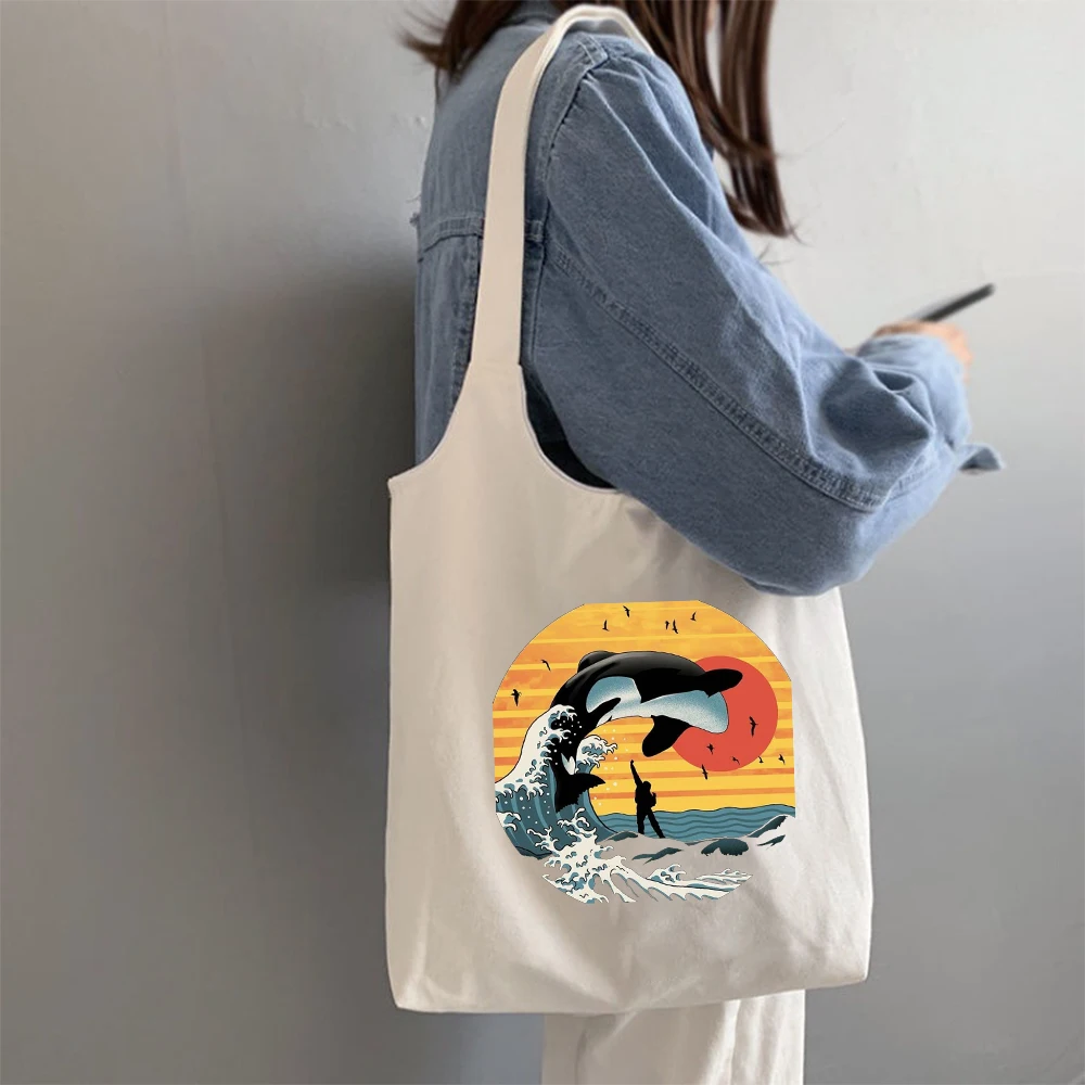 

Японская дизайнерская сумка-тоут, сумки для покупок, складная сумка, стандартная сумка для покупок, большая Холщовая Сумка через плечо