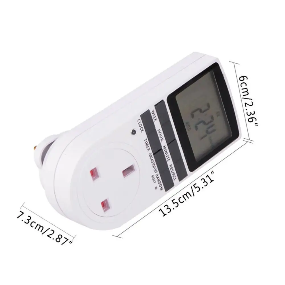 7 дней программируемый электрические розетки выключатель ЖК дисплей Дисплей