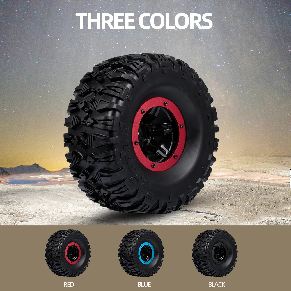 

4pcs 135mm 2.2 Inch Rim Rubber Inflatable Tyre Tire Wheel for RC Car HSP Redcat RC4WD Tamiya Axial SCX10 D90 HPI RC Rock Crawler