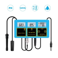 yieryi 3 in 1 phsalinity valuewater temperature tester ph 215 multi parameter water quality monitor for fish tanks aquariums