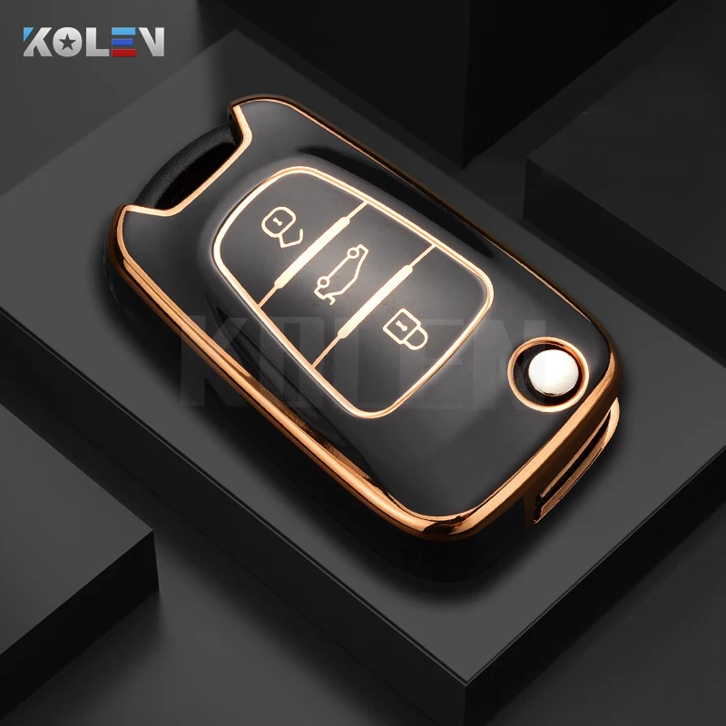 

Модный чехол-книжка из ТПУ для автомобильного ключа для KIA Rio 3 Soul Optima Ceed K2 Cerato Sportage для Hyundai Elantra Accent i20 ix35