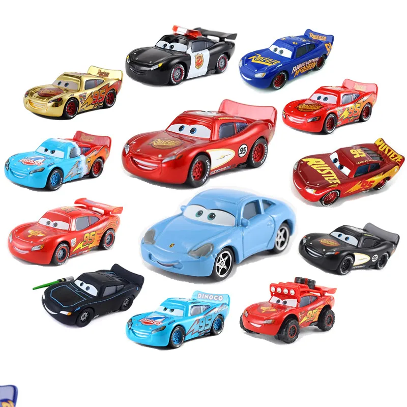 Машинка из сплава Disney Pixar Racing 2 3 Золотой Гром Маккуин Салли 1:55 | Игрушки и хобби