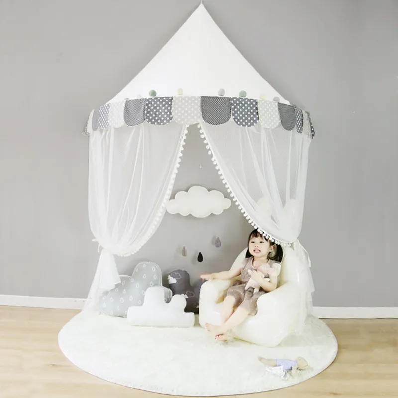 150 см большой игровой домик палатка для детей детская хлопковая кровать навес