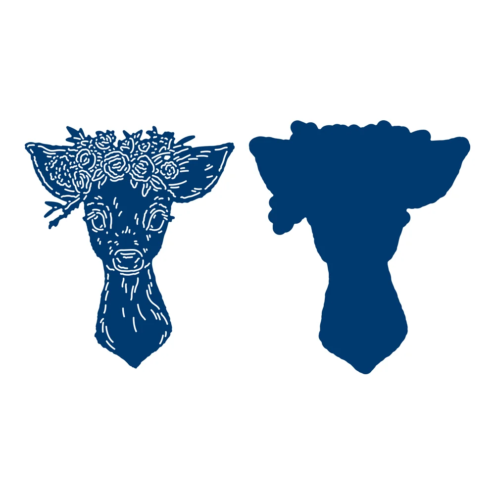 

Beautifu цветочный олень металлическая высечка для скрапбукинга ремесленный шаблон вырезанные штампы трафареты Новое поступление 2021