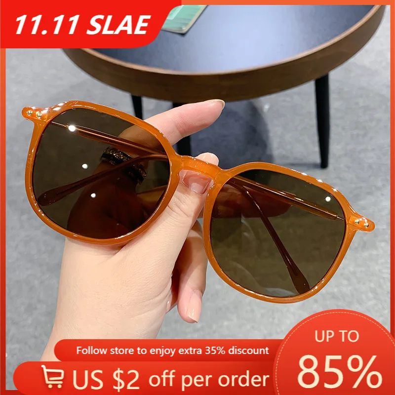

Irregular Retro Round Sunglasses Women Vintage Oversized Sun Glasses Big Frame Female Ins Popular Glasses UV400 lentes de sol