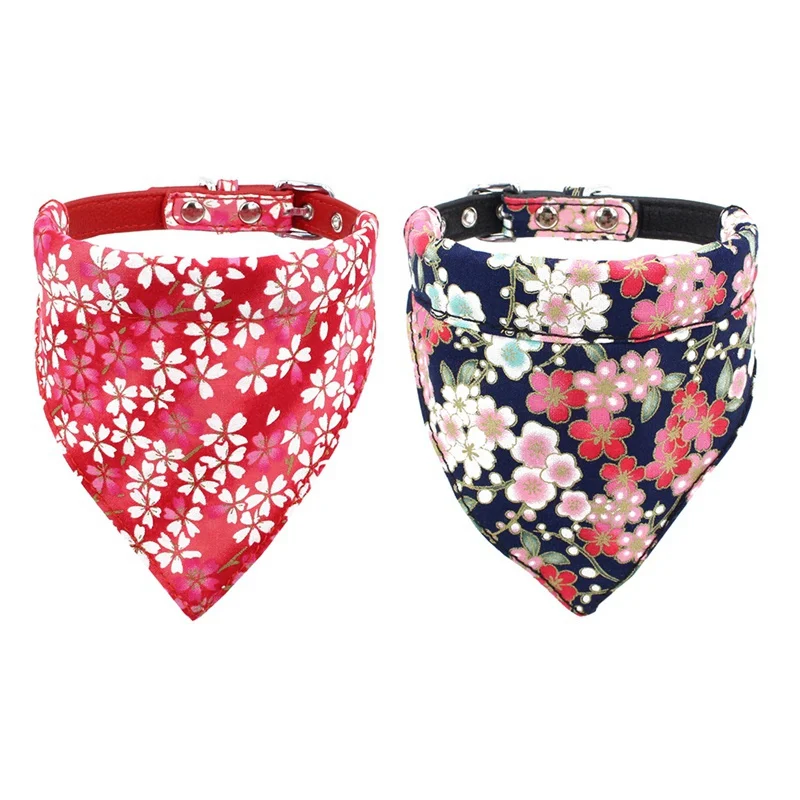 

Dog Cute Printed Bandana Bow Tie Puppy Pet Adjustable Slobber Towel Outdoor Cat Collar Scarf Design Dog Collar Neckerchief