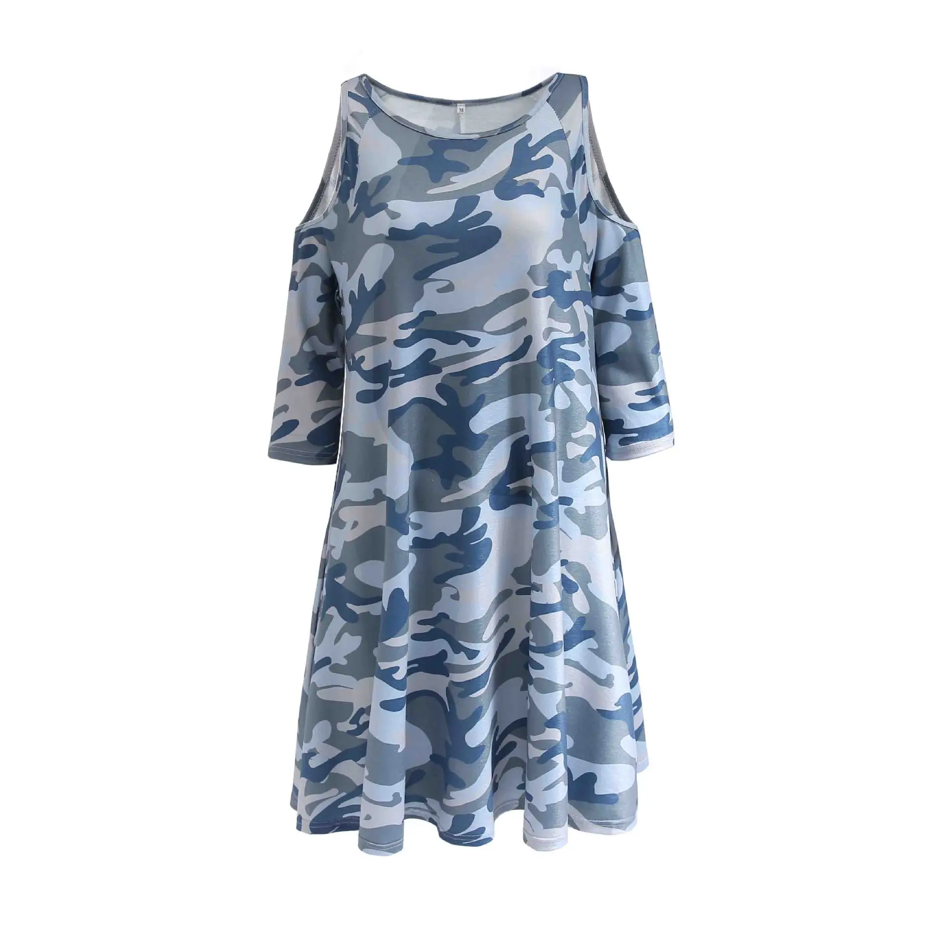 

Half Sleeve Off Shoulder Loose Print Floral Dress In Europe and America Woman Dress Clothes Sexy Dress Summer Dress Clothes
