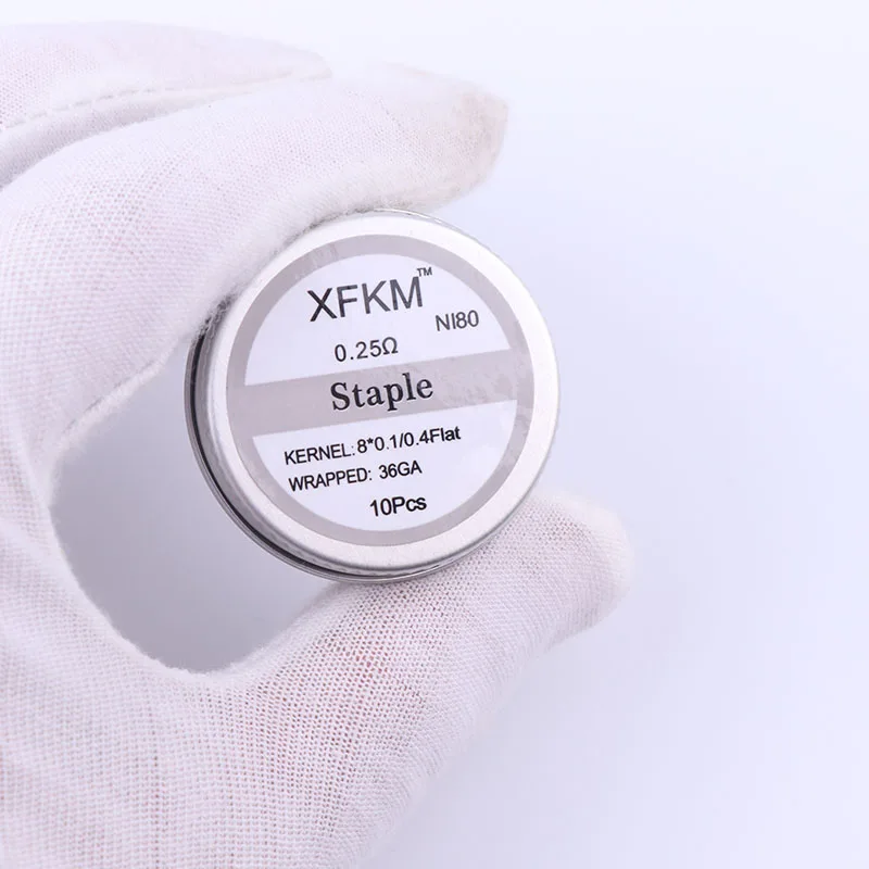 Новинка XFKM 10 шт./кор. NI80 высокоплотные готовые катушки Clapton для RDA RTA RBA мод