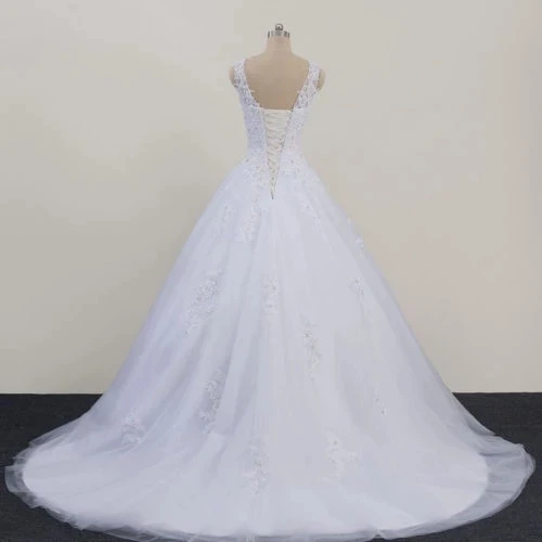 

Angelsbridep Ball Gown Tulle Wedding Dress 2021 Simple Bohemian Romantic Cap-Sleeve Bruidsjurken Formal Fantasy Bride Gowns