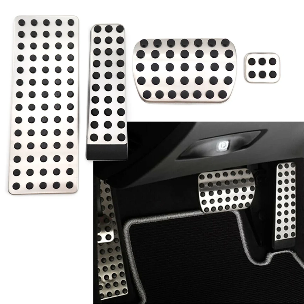 

4Pcs/Set Car Gas Brake Rest Pedal Pad Cover Kits For Mercedes-Benz S E SL SLK W124 CL CLK G R Class MT