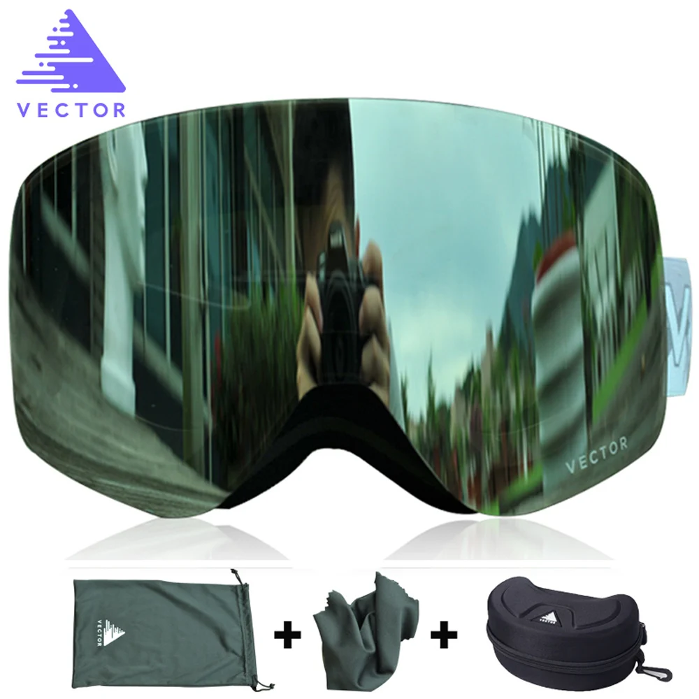 VECTOR Brand Ski Goggles Men Women Double Lens UV400 Anti-fog Skiing Eyewear Snow Glasses Adult Skiing Snowboard Goggles