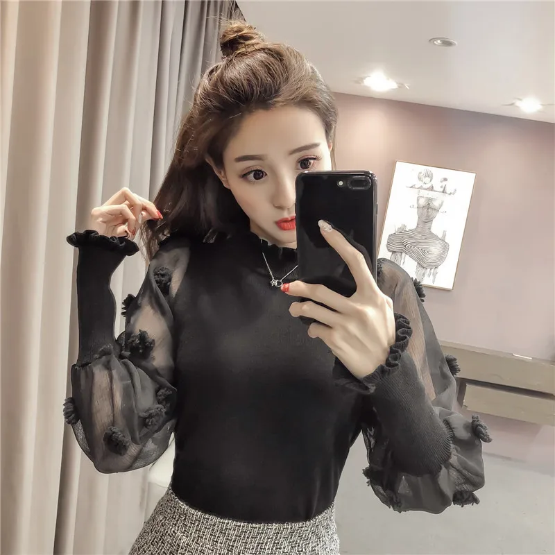 Пуловер с высоким воротником осенне-зимняя одежда женская 2020 корейский