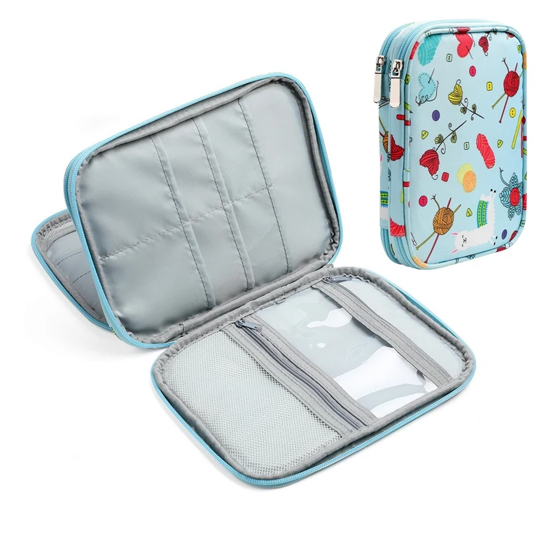 

Empty Knitting Needles Case Travel Storage Organizer Storage Bag for Circular Knitting Needles and Accessories Kit Bag