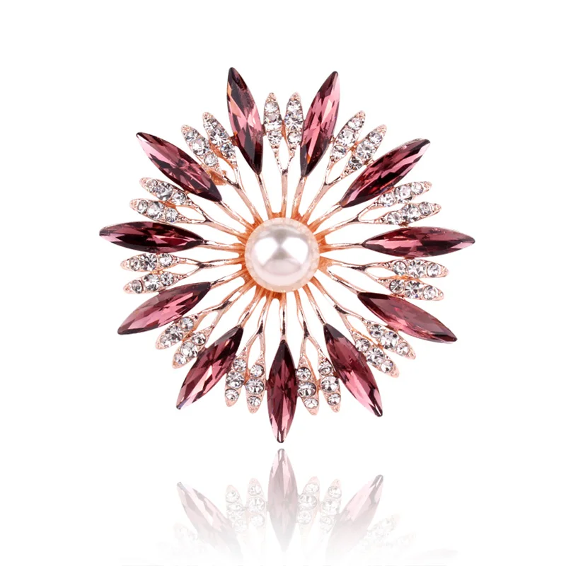 TODOX Брошь со стразами и сияющими кристаллами Звездный взрыв женский свитер