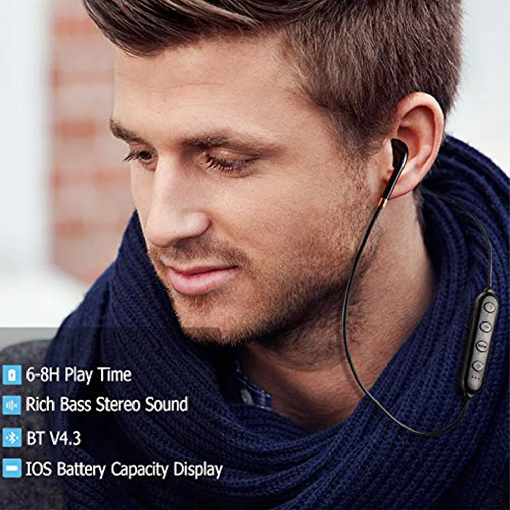 Bluetooth наушники портативный звук прочный Проводная музыка HiFi стерео Спорт