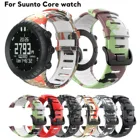 Камуфляж силиконовый ремешок для часов для Suunto Core часы наручные браслет замена TPU браслет резиновая высокотехнологичная задняя крышка для наручных часов