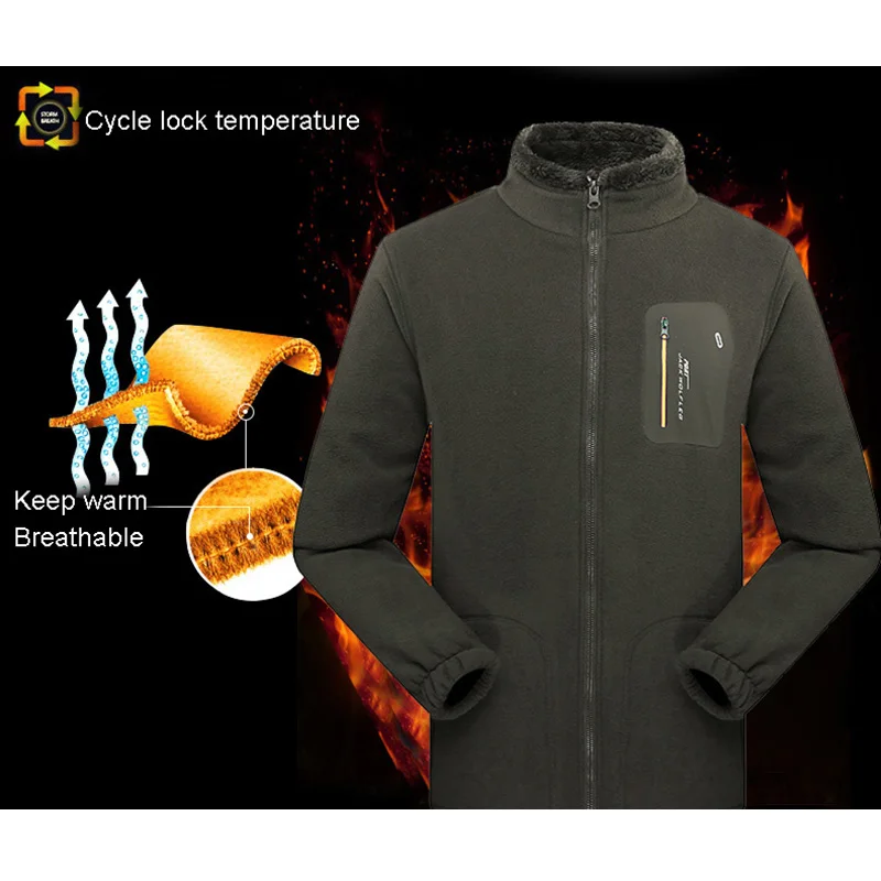 Мужская Женская зимняя теплая флисовая куртка спортивные куртки TECTOP кемпинг