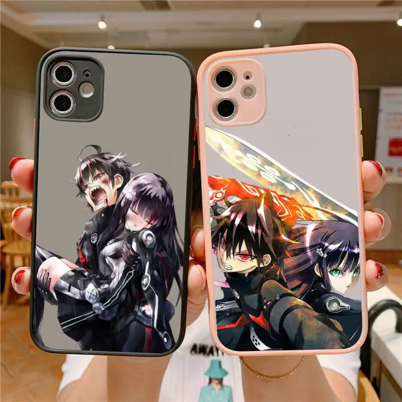 

Anime Twin Star Exorcists Phone Case for iPhone X XR XS 7 8 Plus 11 12 pro MAX Translucent Matte Shockproof shell