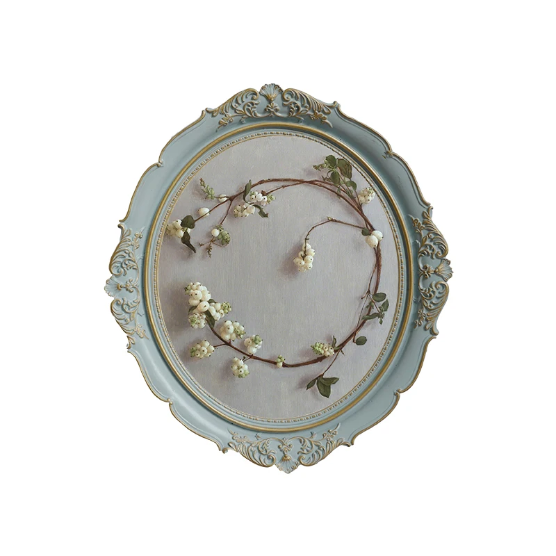 

European Style Retro Decorative Plates Light Luxury Decorative Plate Metal Silver Wall Platos Decorativos Home Decoration EJ50DP