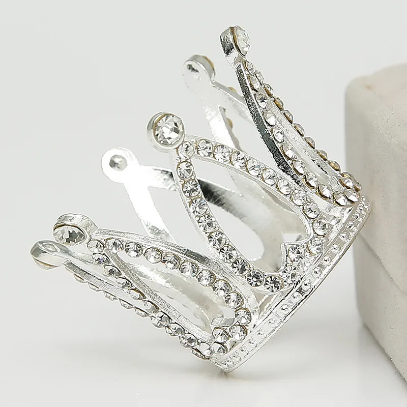 Золотые и серебряные со стразами корона дизайн ногтей ручка с кисточкой стенд