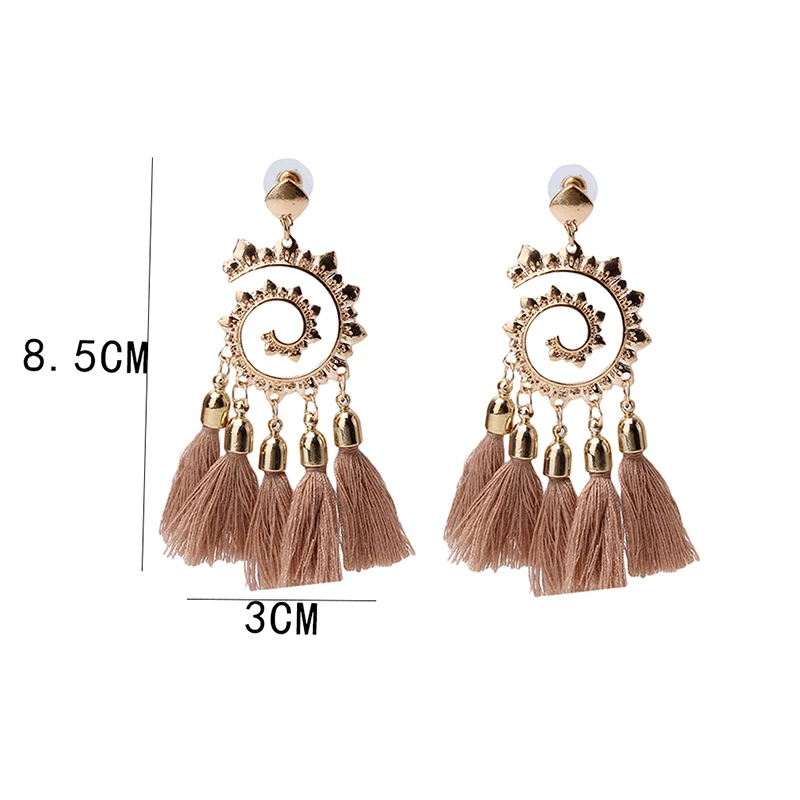 

Bohemia Korean Big Tassel Earrings For Women Geometric Statement Earring Jewelry Gift Orecchini Pendientes Mujer Weekend Party