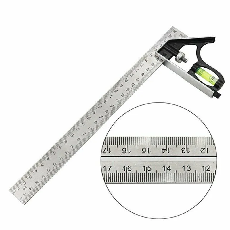 

2* Angle Ruler Level Tool 30*11cm Accurate Combination Square Laying Out