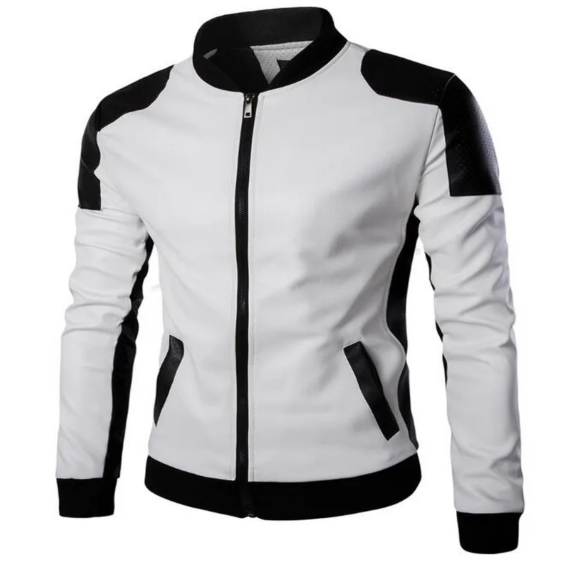 Мужская кожаная куртка в стиле ретро на молнии Искусственная кожа кожаные пальто