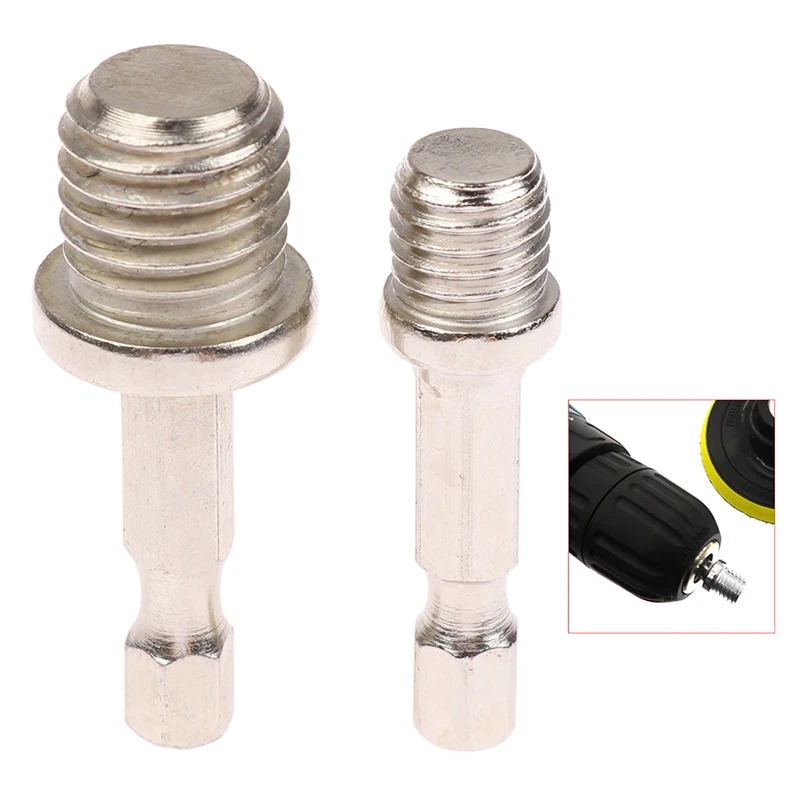 

1Pc 10/14mm 1/4 Hexagon Connecting Rod Adapter M10 M14 Drill Chuck Car Polishing Wax Disc Connection Hexagon Connecting Rod