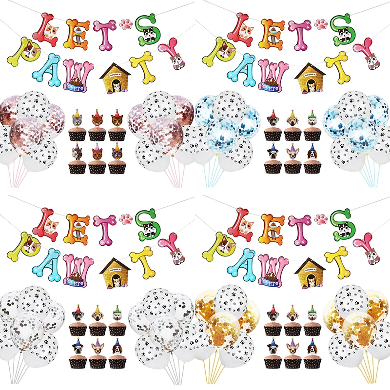 

Набор воздушных шаров для домашних питомцев, украшение для дома, дня рождения, вечевечерние НКИ